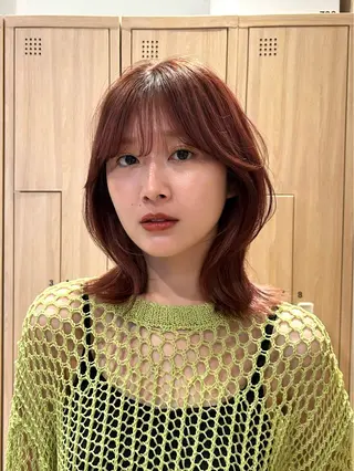 ミディアム カラー 透明感/ベージュ /kazui🐈のヘアスタイル