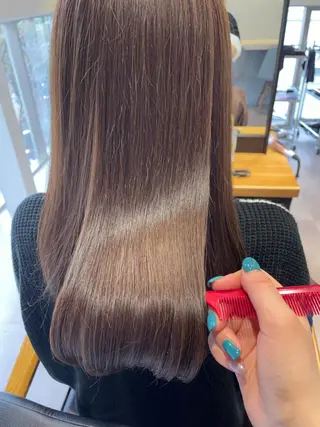 ロング カラー 韓国風/オシャレ /縮毛矯正/滝口琴未のヘアスタイル
