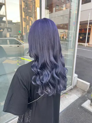 ロング カラー ワインレッド 🍒KAHOのヘアスタイル