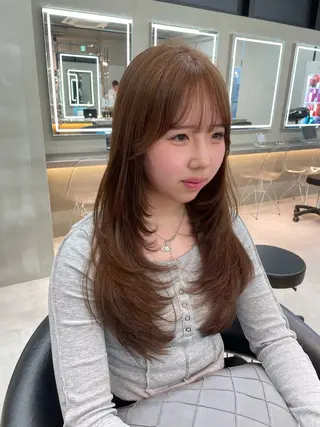 ロング 韓国ヘア/レイヤー Londエレンのヘアスタイル