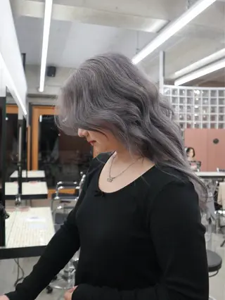 ロング 中川楓馬/ブリーチ モデル/名古屋カラーのヘアスタイル