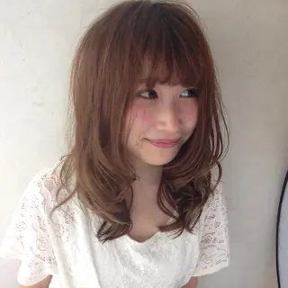 ミディアム カラー 💎髪質改善💎 デザイナーshinのヘアスタイル