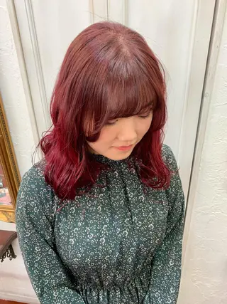 セミロング カラー ピンクベージュ/新潟 万代/高橋桃葉🍑のヘアスタイル