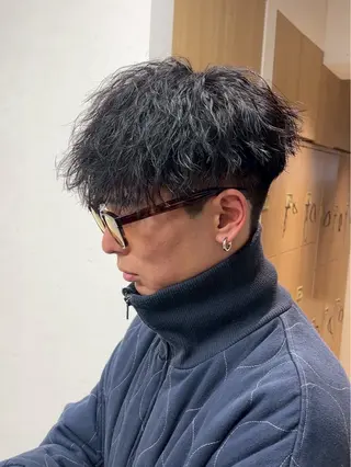 ショート パーマ メンズ パーマ/ハイトーン /吉田眞のヘアスタイル