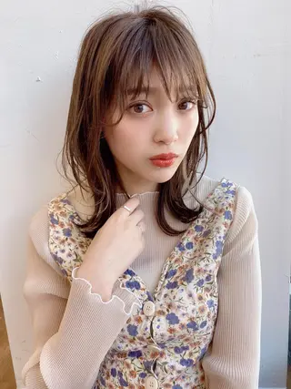 ミディアム 鎌倉 彩のヘアスタイル