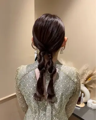 セミロング ヘアアレンジ 🫧tomoka 透明感カラー🫧のヘアスタイル