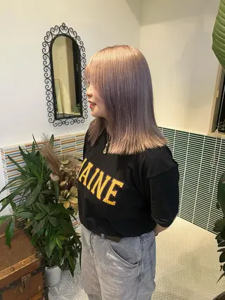 ミディアム カラー 🩷ハイトーン透明感 レイヤー🩷ユリカのヘアスタイル