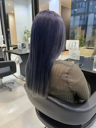 ロング カラー 諸岡 玲のヘアスタイル