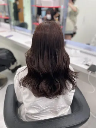 セミロング カラー ヘアアレンジ Ella所属・nana【艶髪】/ レイヤー/縮毛矯正のヘアスタイル