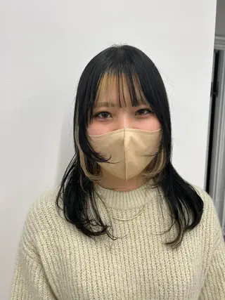 ロング カラー パーマ ヘアアレンジ 愛結 暖色カラー🎀🩰のヘアスタイル