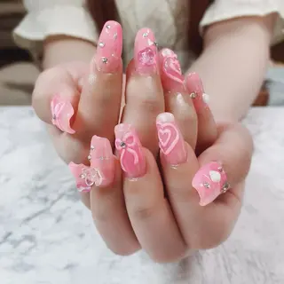 ネイル マジョリカ ブルーのネイルデザイン