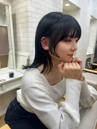 セミロング カラー 一樹ハイトーン/ブリ ーチ/透明感カラーのヘアスタイル