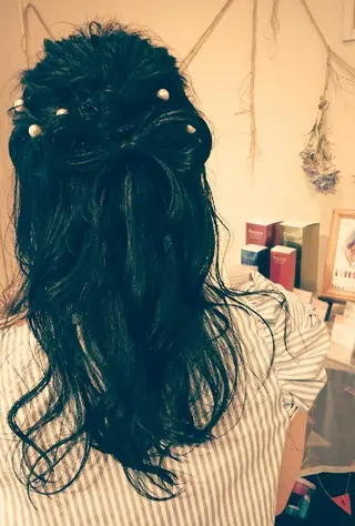 ヘアアレンジ セミロング ヘアセット/髪質改善 /カラー/TADOのヘアスタイル