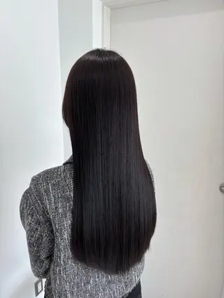 ロング カラー 韓国風レイヤー透明感 艶髪カラー/岡田悠希のヘアスタイル