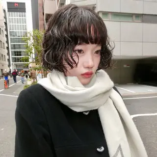 パーマ LECO所属・渋谷ボブパーマ 柏原圭希のヘアスタイル