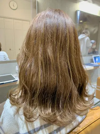 セミロング カラー 縮毛矯正×艶カラー /中村勇太のヘアスタイル