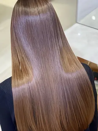 ロング カラー パーマ ヘアアレンジ 【くせ毛解消】縮毛 髪質改善✨たくみ✨のヘアスタイル