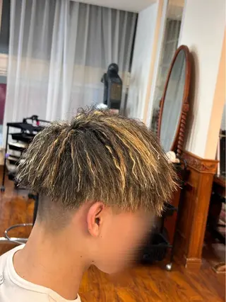 ショート カラー パーマ メンズ おしゃれ泥棒 石原メンズ特化美容師のヘアスタイル