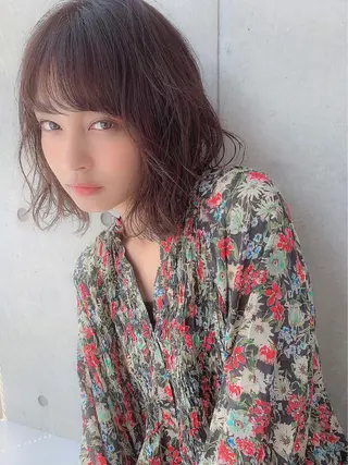 ミディアム カラー ヘアアレンジ EMANON池袋3rd所属・ナチュラル艶髪 なおき｜池袋美容師のヘアスタイル