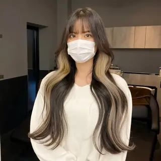 ロング カラー レイヤー/艶カラー /韓国ヘア/高松のヘアスタイル