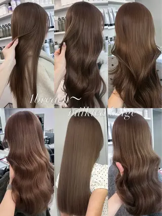 ロング カラー PELE所属・盛れる💖ミルクティ ー💍🎀yuiのヘアスタイル