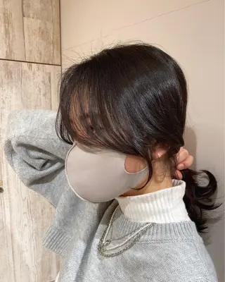 ミディアム カラー On所属・顔まわりカット🌟 くびれヘア/寺門遥輝のヘアスタイル