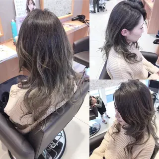 セミロング ロング カラー レイヤーカット匠 イソザキノリユキのヘアスタイル