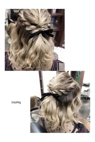 ミディアム ヘアアレンジ 沢田 瞳のヘアスタイル