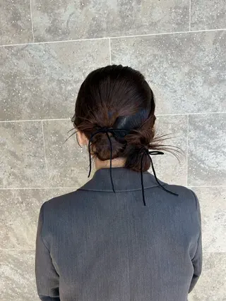 セミロング 韓国ヘア/顔周り ヘアセット/加藤優里のヘアスタイル