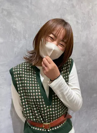 ミディアム カラー ヘアスタイルは 『キーちゃん』に！のヘアスタイル