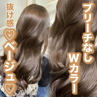 セミロング カラー 💖ダブルカラー/ ケアカラー/レナ💖のヘアスタイル