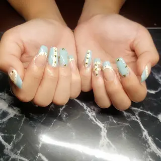 ネイル セミロング クロキ 。のネイルデザイン