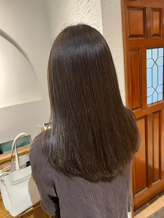 セミロング カラー 🥀韓国ヘア🥀 宮津真菜のヘアスタイル