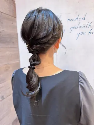 ミディアム ヘアアレンジ hair room HARU所属・伊藤 栄子のヘアスタイル