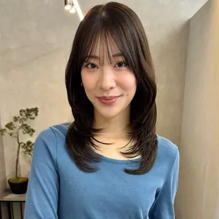 ミディアム カラー アヤカ foto 武蔵小杉のヘアスタイル