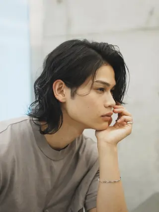 ミディアム メンズ 人見知りさんでも安心 奥田 里佳子のヘアスタイル