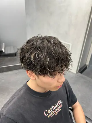 パーマ メンズ 藤平海音/fifth PARKのヘアスタイル