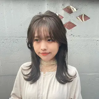 セミロング カラー 髪質改善クロスパーマ モリオカ モエ💫のその他イメージ