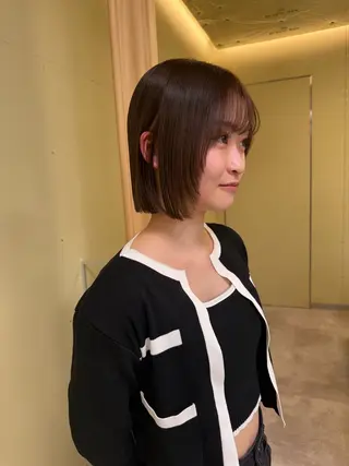 ショート カラー 伶風/デザインカット /ボブ/透明感カラーのヘアスタイル