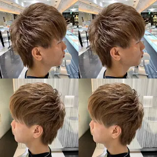 ショート カラー メンズ 赤み消しカラー /透明感カラー 上長のヘアスタイル