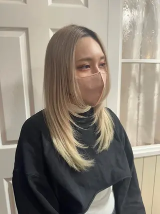 セミロング TAKUMI  Roots所属・湯本 大介のヘアスタイル