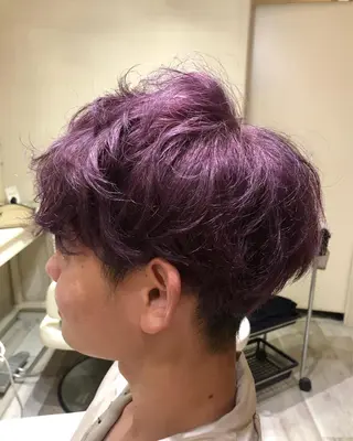 ショート カラー メンズ カラー特化美容師 なかもと たつひろのヘアスタイル