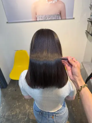 ミディアム 縮毛矯正/レイヤー カット⭐️SHOTAのヘアスタイル