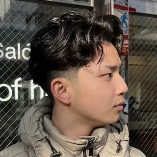 ミディアム パーマ メンズ 京都駅メンズカット/ パーマ/Keigoのヘアスタイル