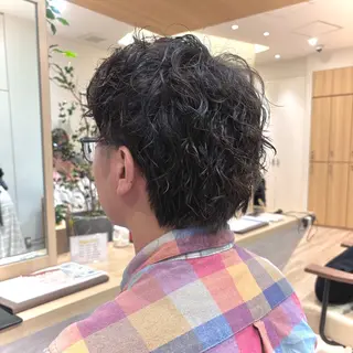 パーマ メンズ かどたはるな レイヤー/パーマのヘアスタイル