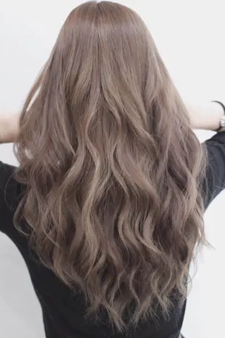 セミロング カラー パーマ ヘアアレンジ チビ編み込みエクステ シールEXどぅ〜すのヘアスタイル