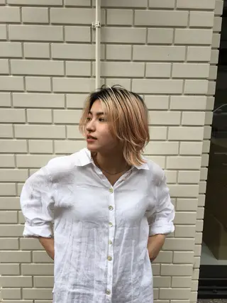 ミディアム カラー NAOKI TIDEHAIRのヘアスタイル
