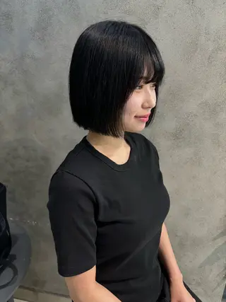 ショート カラー ヘアアレンジ ボブ/透明感ベージュ 🫧クルミ🌟のヘアスタイル