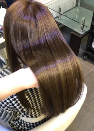 ロング カラー 縮毛矯正　野口 恵のヘアスタイル