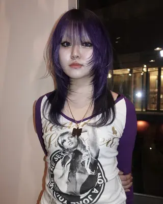 ミディアム Null 表参道所属・岩下昂世/ ハイトーン/デザインのヘアスタイル